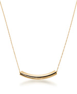 Load image into Gallery viewer, Yellow Gold_Gold Luxe® 14K Yellow Gold Bar Station Necklace, 18" Chain. Dent Resistant, Infused with Nano Diamond Resin Core® - iHeart Jewels_I_Heart_1