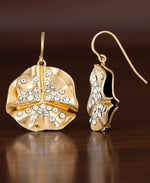 Load image into Gallery viewer, Yellow Gold Tone_2/7 CT. T.W. Simulated Diamond Organic Starburst Dangle Earrings_I_Heart_1
