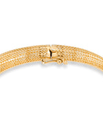 Load image into Gallery viewer, Yellow Gold_10K Gold Domed Woven Bangle Bracelet_I_Heart_1
