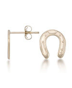Load image into Gallery viewer, Yellow Gold_10K Gold Horseshoe Stud Earrings - iHeart Jewels_I_Heart_1
