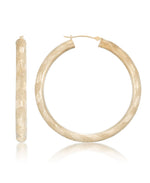 Load image into Gallery viewer, Yellow Gold_10K Gold Large Chevron Hoop Earrings - iHeart Jewels_I_Heart_1
