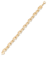 Load image into Gallery viewer, Yellow Gold_14K Gold Elephant Stampato Bracelet, 7&quot;_I_Heart_1
