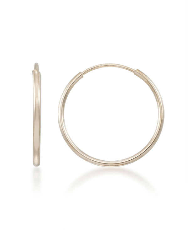 Yellow-Gold_14K Gold Endless Hoop Earrings - iHeart Jewels_I_Heart_1