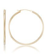 Load image into Gallery viewer, Yellow Gold_14K Gold Essential Hoop Earrings, Medium - iHeart Jewels_I_Heart_1

