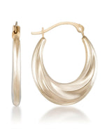 Load image into Gallery viewer, Yellow-Gold_14K Gold Graduated Twist Dimensional Hoop Earrings - iHeart Jewels_I_Heart_1
