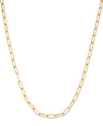 Load image into Gallery viewer, Yellow Gold_14K Gold Heart Toggle Paper Clip Sparkle  Necklace, 18&quot;, Made in Italy_I_Heart_1
