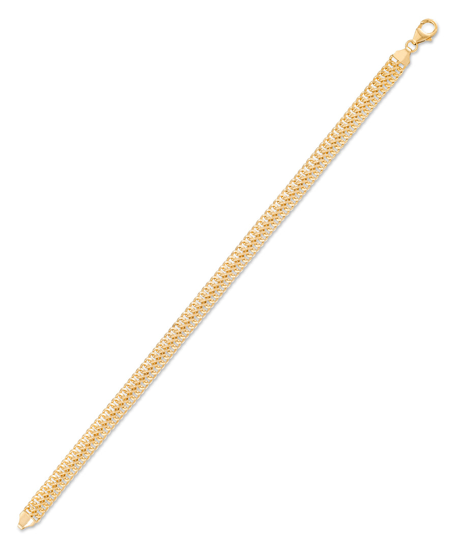 Yellow Gold_14K Gold Infinity Link Bracelet, 7.5", Made in Italy_I_Heart_1