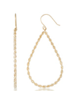 Load image into Gallery viewer, Yellow-Gold_14K Gold Rope Chain Teardrop Earrings - iHeart Jewels_I_Heart_1
