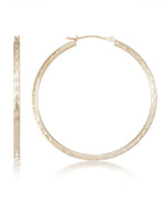 Load image into Gallery viewer, Yellow-Gold_14K Gold Woven Diamond Cut Large Round Hoop Earrings - iHeart Jewels_I_Heart_1
