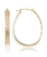 Load image into Gallery viewer, Yellow-Gold_14K Gold Woven Diamond Cut Pear Shape Hoop Earrings - iHeart Jewels_I_Heart_1

