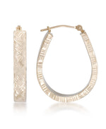 Load image into Gallery viewer, Yellow Gold_14K Gold Woven Diamond Cut Pear Shape Hoop Earrings - iHeart Jewels_I_Heart_1
