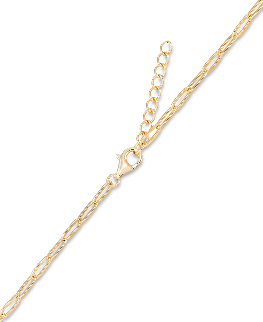 14K Yellow Gold over Sterling Silver_1_10_CT._T.W._Simulated_Diamond_Paper_Clip_Necklace_in_Sterling_Silver_16_with_2_Extender_I_Heart_1