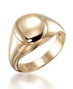 Cargar imagen en el visor de la galería, 14K Yellow Gold over Sterling Silver_Bold East West Oval Ring_I_Heart_1
