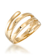 Cargar imagen en el visor de la galería, 14K Yellow Gold over Sterling Silver_Bypass Ring_I_Heart_1
