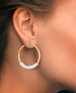 Load image into Gallery viewer, 14K Yellow Gold over Sterling Silver_1 1/2 CT. T.W. Simulated Diamond and Polished Large Hoop Earrings_I_Heart_1

