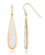 Load image into Gallery viewer, 14K Yellow Gold over Sterling Silver_1 1/8 CT. T.W. Simulated Diamond Elongated Teardrop Dangle Earrings_I_Heart_1
