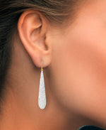 Load image into Gallery viewer, 14K Yellow Gold over Sterling Silver_1 3/4 CT. T.W. Simulated Diamond Elongated Teardrop Dangle Earrings_I_Heart_1
