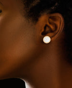 Load image into Gallery viewer, 14K Yellow Gold over Sterling Silver_1/3 CT. T.W. Simulated Diamond Button Earrings_I_Heart_1

