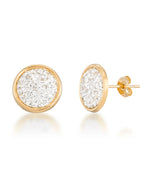 Load image into Gallery viewer, 14K Yellow Gold over Sterling Silver_1/3 CT. T.W. Simulated Diamond Button Earrings_I_Heart_1
