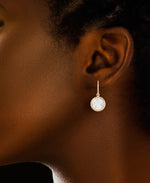 Load image into Gallery viewer, 14K Yellow Gold over Sterling Silver_1/3 CT. T.W. Simulated Diamond Round Button Dangle Earrings_I_Heart_1
