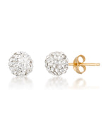 Load image into Gallery viewer, 14K Yellow Gold over Sterling Silver_1/4. CT T.W. Simulated Diamond Two Pair Earring Set with Ball Studs and Heart Studs_I_Heart_1
