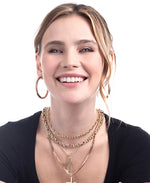 Load image into Gallery viewer, Tri-Color_10K Gold Tri-Color Multi Heart Charm Bracelet_I_Heart_1
