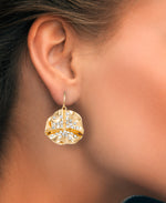 Load image into Gallery viewer, Yellow Gold Tone_2/7 CT. T.W. Simulated Diamond Organic Starburst Dangle Earrings_I_Heart_1
