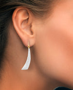 Cargar imagen en el visor de la galería, 14K Yellow Gold over Sterling Silver_3/4. CT T.W. Simulated Diamond Cascading Drop Earrings_I_Heart_1
