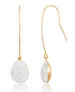 Cargar imagen en el visor de la galería, 14K Yellow Gold over Sterling Silver_3/4 CT. T.W. Simulated Diamond Long Teardrop Dangle Earrings_I_Heart_1
