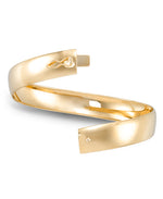 Cargar imagen en el visor de la galería, Yellow Gold_14K Gold Bold Wide Domed Bangle Bracelet, Made in Italy_I_Heart_1
