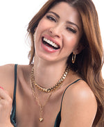 Load image into Gallery viewer, Yellow Gold_14K Gold Heart Lariat Necklace with Paper Clip Chain_I_Heart_1
