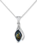 Cargar imagen en el visor de la galería, Sterling Silver_Amber Rosa™ Genuine Amber Calla Lily Pendant, 18&quot;_I_Heart_1
