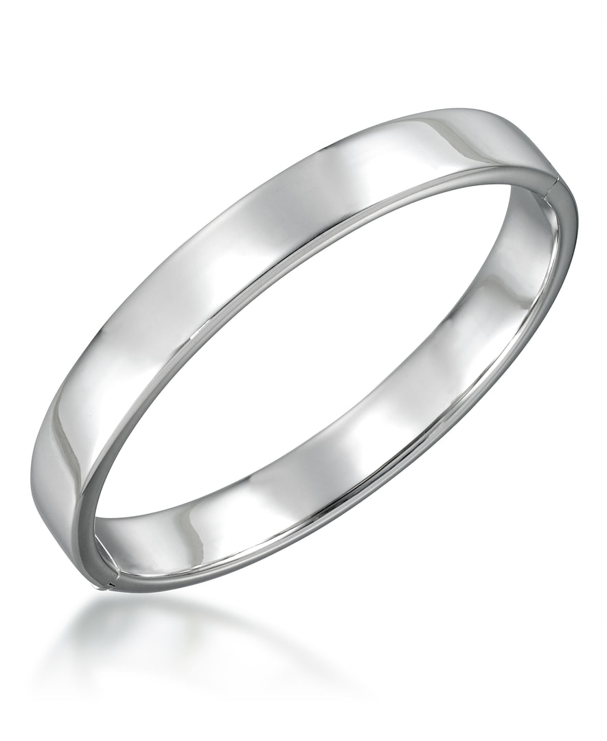 Platinum over Sterling Silver_Bold Wide Bangle Bracelet_I_Heart_1