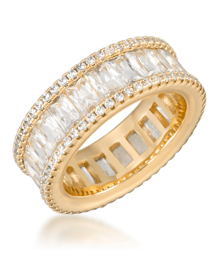Yellow Gold Tone_3 1/2 CT. T.W. Simulated Diamond Multi Emerald Cut and Pave Band Ring_I_Heart_1