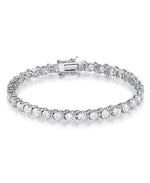 Load image into Gallery viewer, Platinum Tone_CT. T.W. Simulated Diamond &quot;S&quot; Tennis Bracelet , 7.5&quot;_I_Heart_1
