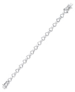 Load image into Gallery viewer, Platinum Tone_CT. T.W. Simulated Diamond Solitaires and Hearts Tennis Bracelet , 7.5&quot;_I_Heart_1
