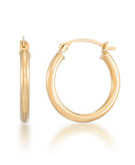 Load image into Gallery viewer, 14K Yellow Gold over Sterling Silver_1/2 CT. T.W. Simulated Diamond Teardrop Dangle Earrings and High Polished Hoop Earrings Set_I_Heart_1
