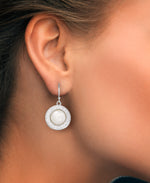 Load image into Gallery viewer, Platinum over Sterling Silver_1/3 CT. T.W. Simulated Diamond and Mother of Pearl Earrings and Pendant Set, 18&quot;_I_Heart_1
