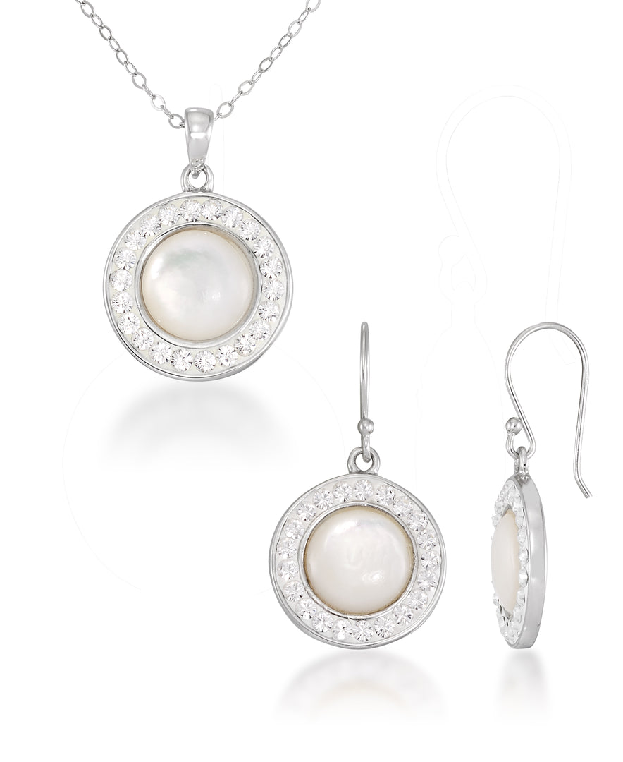 Platinum over Sterling Silver_1/3 CT. T.W. Simulated Diamond and Mother of Pearl Earrings and Pendant Set, 18"_I_Heart_1