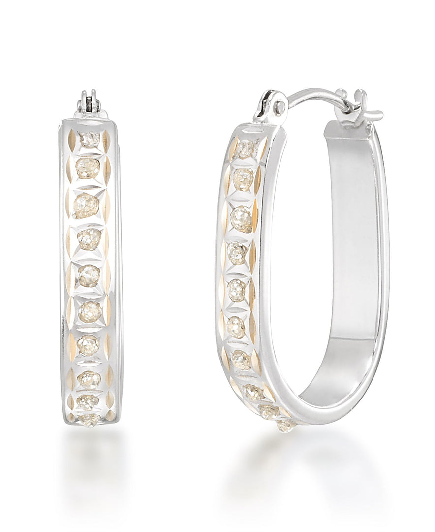 White Gold_Diamond Fascination® 14K Gold Diamond Accent Bold Pear Shape Hoop Earrings - iHeart Jewels_I_Heart_2