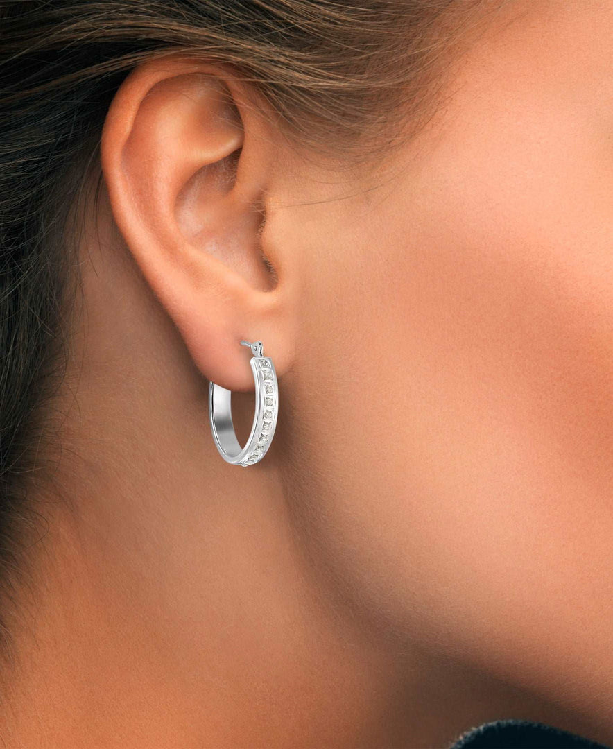 White Gold_Diamond Fascination® 14K Gold Diamond Accent Wide Oval Hoop Earrings - iHeart Jewels_I_Heart_2