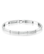 Load image into Gallery viewer, Platinum over Sterling Silver_Diamond Fascination® Diamond Accent Sterling Silver Bold Line Bracelet - iHeart Jewels_I_Heart_2
