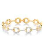 Load image into Gallery viewer, 18K Yellow Gold over Sterling Silver_Diamond Fascination® Diamond Accent Sterling Silver Circle Stations Bracelet - iHeart Jewels_I_Heart_1
