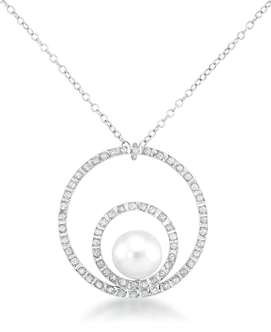 Platinum over Sterling Silver_Diamond Fascination® Diamond Accent Sterling Silver Concentric Circle Pendant with Genuine Cultured Pearl - iHeart Jewels_I_Heart_2