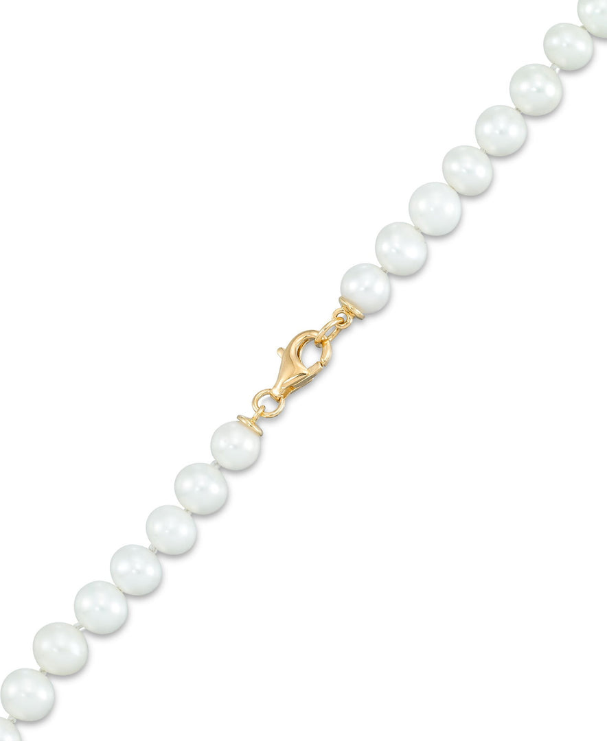 18K Yellow Gold over Sterling Silver_Diamond Fascination® Diamond Accent Sterling Silver Heart Genuine Cultured Pearl Strand Necklace - iHeart Jewels_I_Heart_1