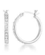 Load image into Gallery viewer, Platinum over Sterling Silver_Diamond Fascination® Diamond Accent Sterling Silver Heart Pendant &amp; Hoop Set - iHeart Jewels_I_Heart_1
