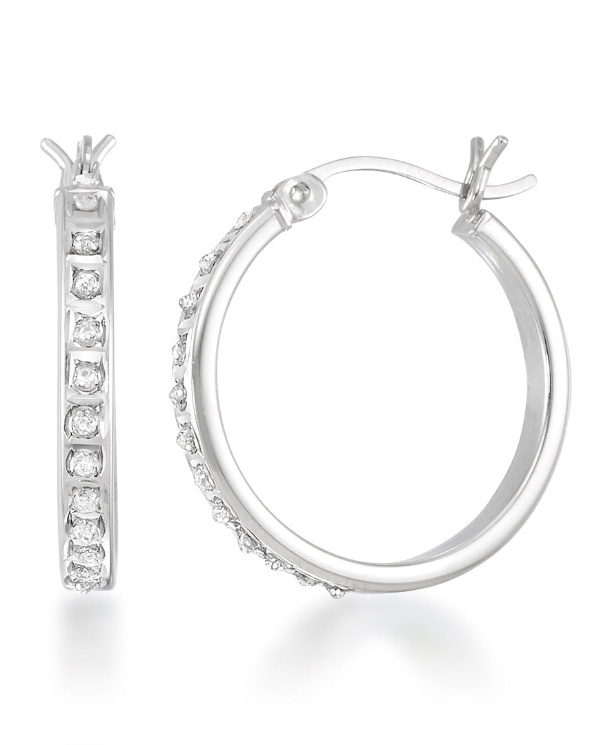 Platinum over Sterling Silver_Diamond Fascination® Diamond Accent Sterling Silver Heart Pendant & Hoop Set - iHeart Jewels_I_Heart_1