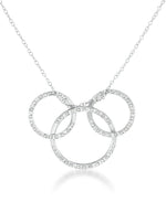 Load image into Gallery viewer, Platinum over Sterling Silver_Diamond Fascination® Diamond Accent Sterling Silver Interlocking Circles Necklace Set - iHeart Jewels_I_Heart_2
