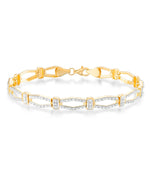 Load image into Gallery viewer, 18K Yellow Gold over Sterling Silver_Diamond Fascination® Diamond Accent Sterling Silver Marquise Link Bracelet - iHeart Jewels_I_Heart_1
