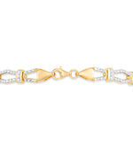 Load image into Gallery viewer, 18K Yellow Gold over Sterling Silver_Diamond Fascination® Diamond Accent Sterling Silver Marquise Link Bracelet - iHeart Jewels_I_Heart_1
